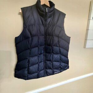 EDDIE BAUER WOMENS PUFFER VEST DARK BLUE SIZE XL